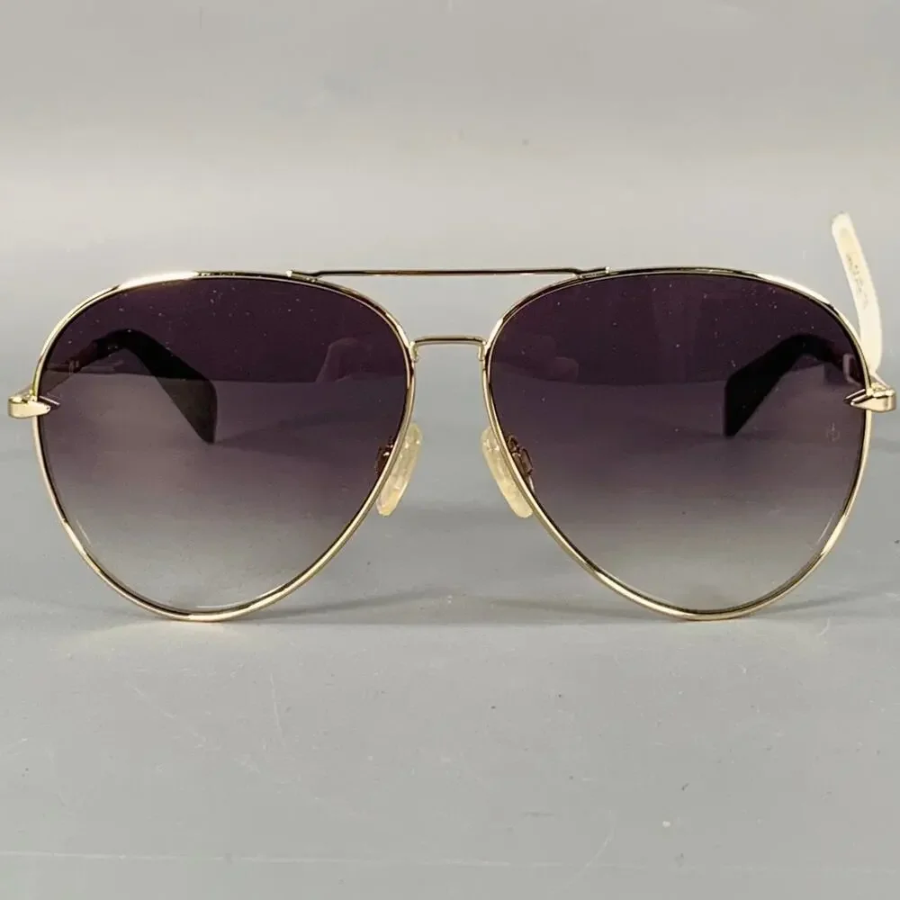 RAG & BONE Silver Metal Aviator Sunglasses
